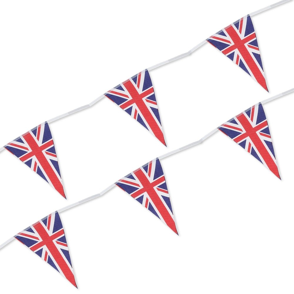 3M BRITISH FLAG BANNER Union Jack Triangle Decorative Party Bunting Garland UK