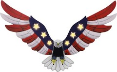 Rust-Proof Lighted American Eagle Decor – Perfect for -Round Patriotism
