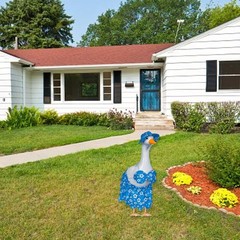 Goose Clothing Set for Outdoor Decor Featuring Bikini Skirt and Sunglasses