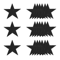 20 Pcs Black Stars Cutouts, 11 Inch Double Printed Paper Stars Cutout