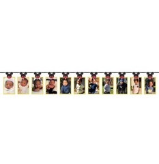 1st Birthday Mickey Mouse 13-Picture Photo Garland Kit, 12ft, 13 Stickers NEW