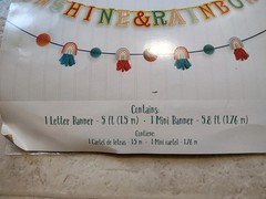 Sunshine And Rainbows Party Birthday Lot Banner Kit , 9 Paper Lanterns.