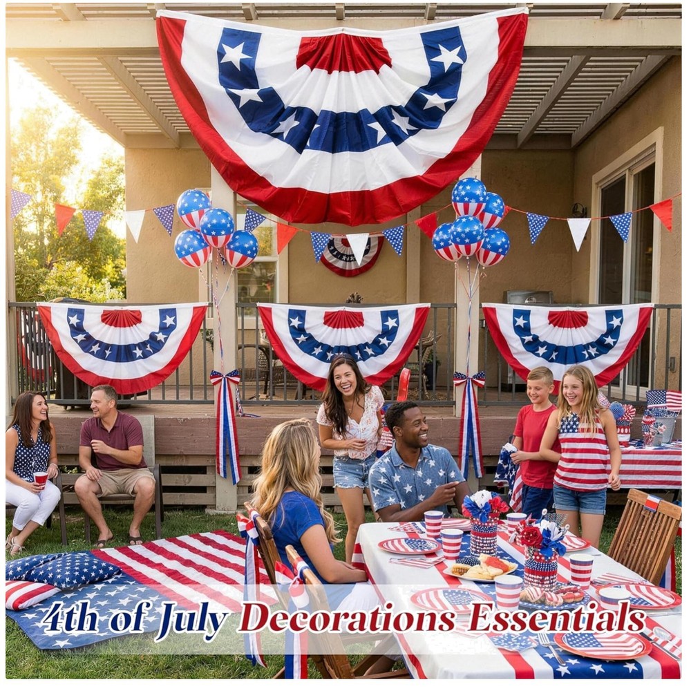 USA Patriotic Buntings Banner for Independence Day