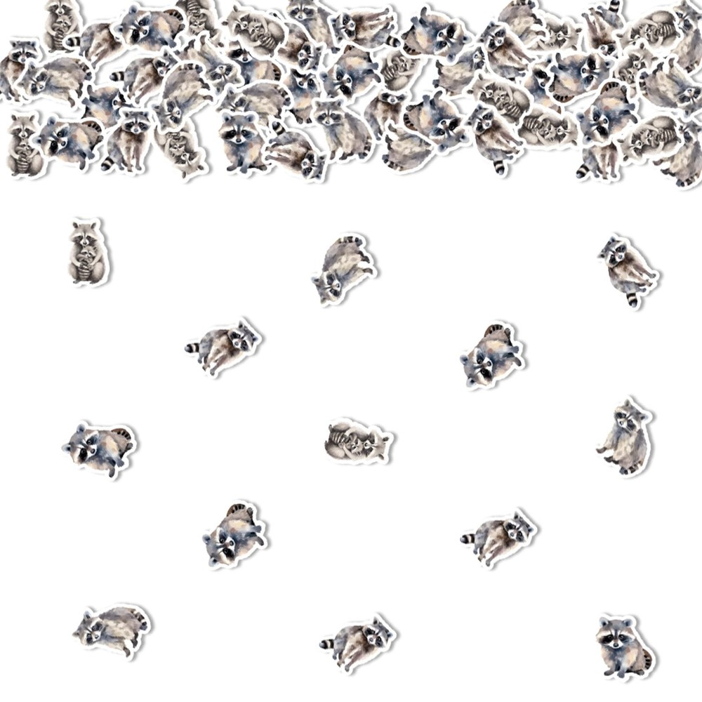 200pcs Raccoon Confetti Raccoon Birthday Decorations Raccoon Table Confetti D…