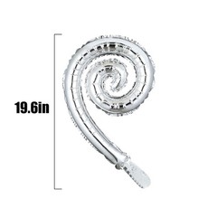 Spiral Shape Foil Air Balloons Spiral Birthday Party Decoration for Wedding B…