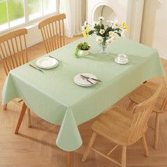 Rectangle Table Cloth, Waterproof Vinyl Tablecloth with Flannel Backing, Wipe…