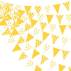 32Ft Gender Reveal Party Decorations Pink and Blue Circle Dot Pennant Triangle B