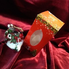 Christmas Tree Bauble LED Light Up Decoration Christmas Pendant Plastic Hanging