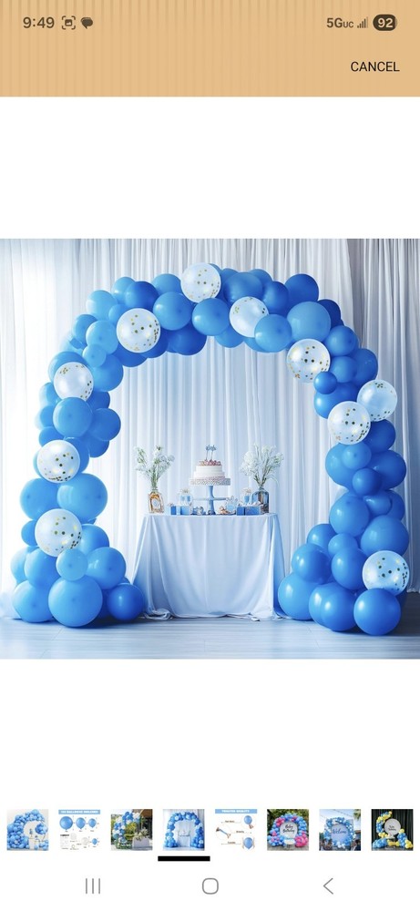 150Pcs Blue Balloon Arch, Birthday, Wedding, Baby Shower Celebration Decoration