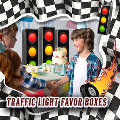 2 Pcs Traffic Light Boxes for Car Theme Party Supplies Party Decor Traffic Li…