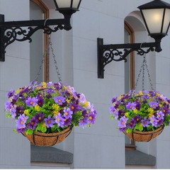 Artificial Hanging Basket Cloth, Plastic, And Metal Easy To Hang For Balcony