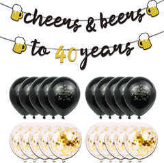 40Th Birthday Decorations for Men, 40 Birthday Decorations with 40 Inch Gold 40