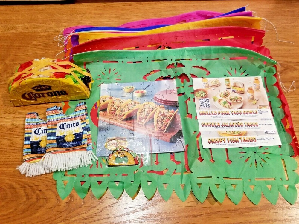 CINCO DE MAYO BOTTLE PONCHOS PAPEL PICADO MINI TACO PINATA PUZZLE BOTTLE OPENER