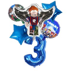 Robot Game Theme Balloon 6pcs Set For Birthday Decoration And Fast Shipping USA
