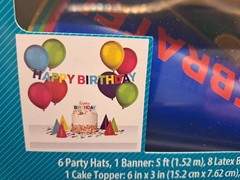 Birthday Party Decoration Bundle – All-in-One Sealed Kit: Banner, Balloons, Hats