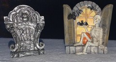 2 pcs Miniature Tombstone Gravestone for Halloween Decor