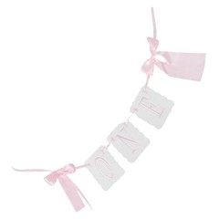 One Pink Tassel Highchair Banner Durable Bow Design Birthday Party Decor