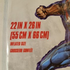 Marvel Avengers Captain America Air-Filled Balloon 22×26 Inch No Helium Required