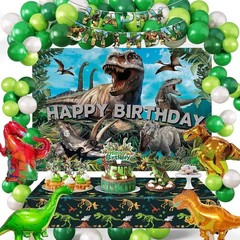 Dinosaur Birthday Party Decorations Kit for Boys – Dino Party Supplies with Tabl