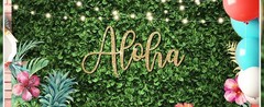 7x5ft Aloha Backdrop Tropical Luau Party Decorations Hawaiian Backdrop for Party