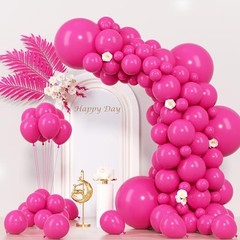 130pcs Hot Pink Balloons Different Sizes 5/10/12/18 inch – 130pcs 09 Hot Pink