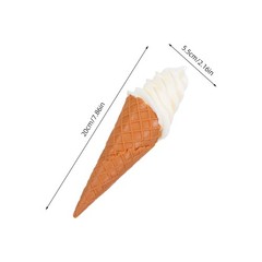 jojofuny Fake Ice Cream Cones White Mini Artificial Ice Cream Cone Models for…