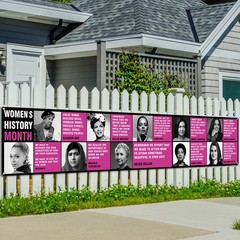 Large Women’s History Month Banner for Fence Womens Multicolor