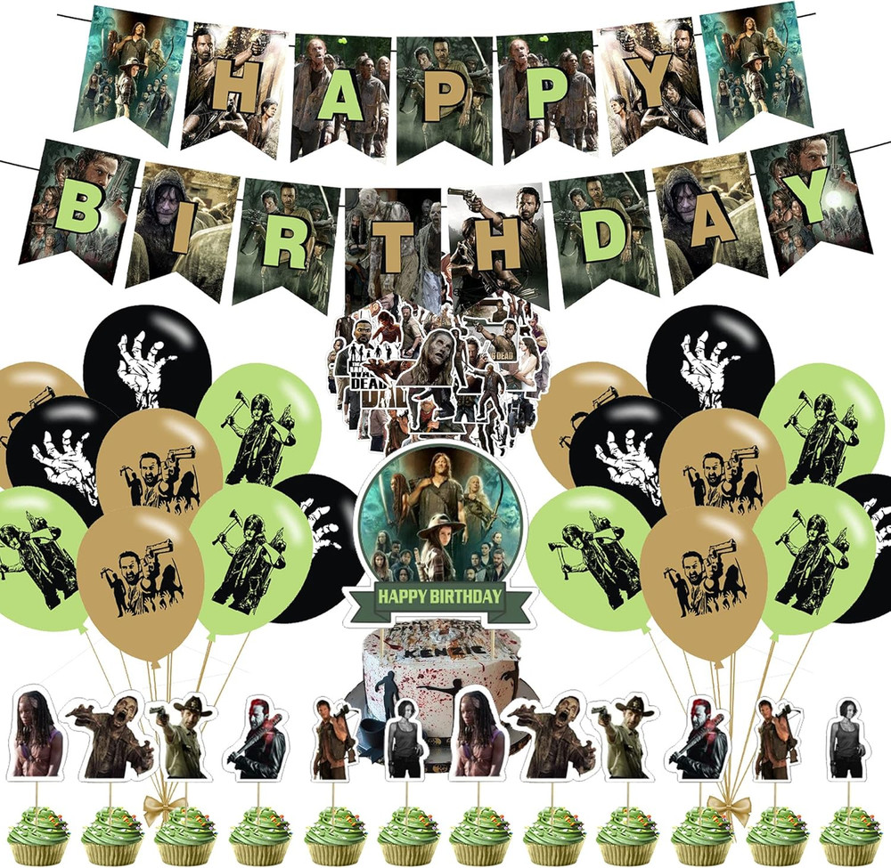 The Walking Dead Party Supplies – Birthday Decorations for TV Show Theme with Ha