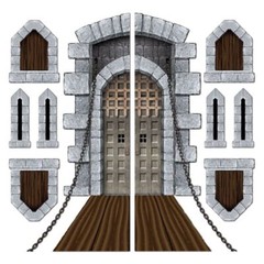 Beistle Castle Door & Window Props Party Accessory