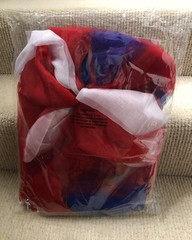 UNION JACK DOOR BOW Red White & Blue Mesh Ribbons & Organza Satin Bow BNIP £15