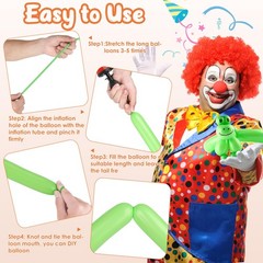 100 PCS Latex Twisting Balloons 260Q Balloons Assorted Color Long Balloons fo…