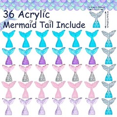 36 Pcs Mermaid Tail Cake Cupcake Toppers Mermaid Tail Figures Cake Decorations