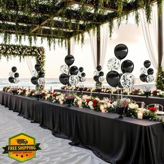 Besutolife Black Balloon Table Centerpiece Kit 2 Set