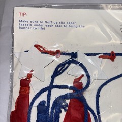 Centennial July 4th Patriotic Decorations 2 Pack Target Paper Star & Tassels NEW
