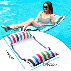 Pool Floats Adult with Fabric Headrest, 4in1 Pool Float (Saddle, Lounge Chair…