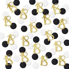 Gold Glitter 18 Confetti 18th Birthday Number Anniversary Table Decor 200 PCS