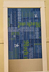 All-Star, Winner, Rock on, Walk Thru Party Door Curtain 24″ x 52″ Blue & Green