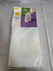 Sun Squad Indoor/Outdoor Luminary Bags White Reusable Resin 6 Pack 10”x 5”x3”