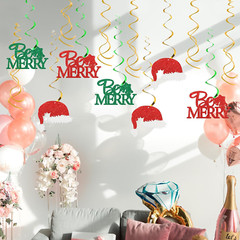 Christmas Hanging Swirl Decorations – Glitter 18 Pcs New Year Party Supplies – M