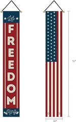 Patriotic Outdoor Decor Set with Flags and Banners for National Holidays