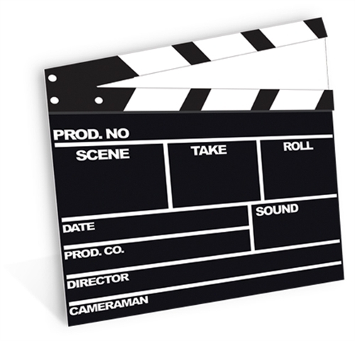Film Clapper Cardboard Cutout Figure 84cm Tall-Great for Movie/Hollywood Parties