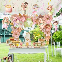 20 PCS Fairy Hanging Swirls First Birthday Decorations Party Ceiling Streamer