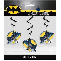 Batman Hanging Swirl Decorations Party Decor For Superhero Birthday 26 Pack