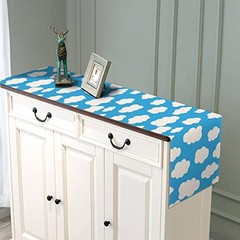 Blue Sky White Cloud Table Runner Toy Story Themed Birthday Party 13″ x 72″