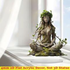 2D Flat Acrylic Goddess Statue Acrylic Flat Desktop Decoration