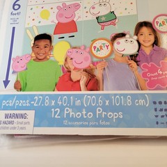 Peppa Pig Party Decor Kit Scene Setters Banner Swirl Hanging Props 31pc Bundle