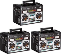 Vibrant Retro Boombox Favor Boxes – 6 Easy Assemble Decorations for Your Parties