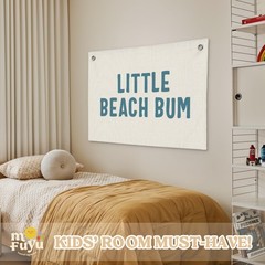 Little Beach Bum Canvas Banner – Coastal Nursery Wall Decor for Baby Kids Roo…