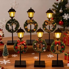 NEROSUN Christmas Table Decorations, 6Pcs 2.4 inches x 8 inches, Lantern