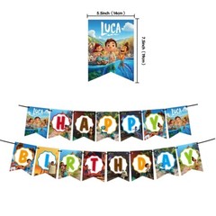Birthday Party Supplies Luca Anime Birthday Decorations Set Ballons Banner